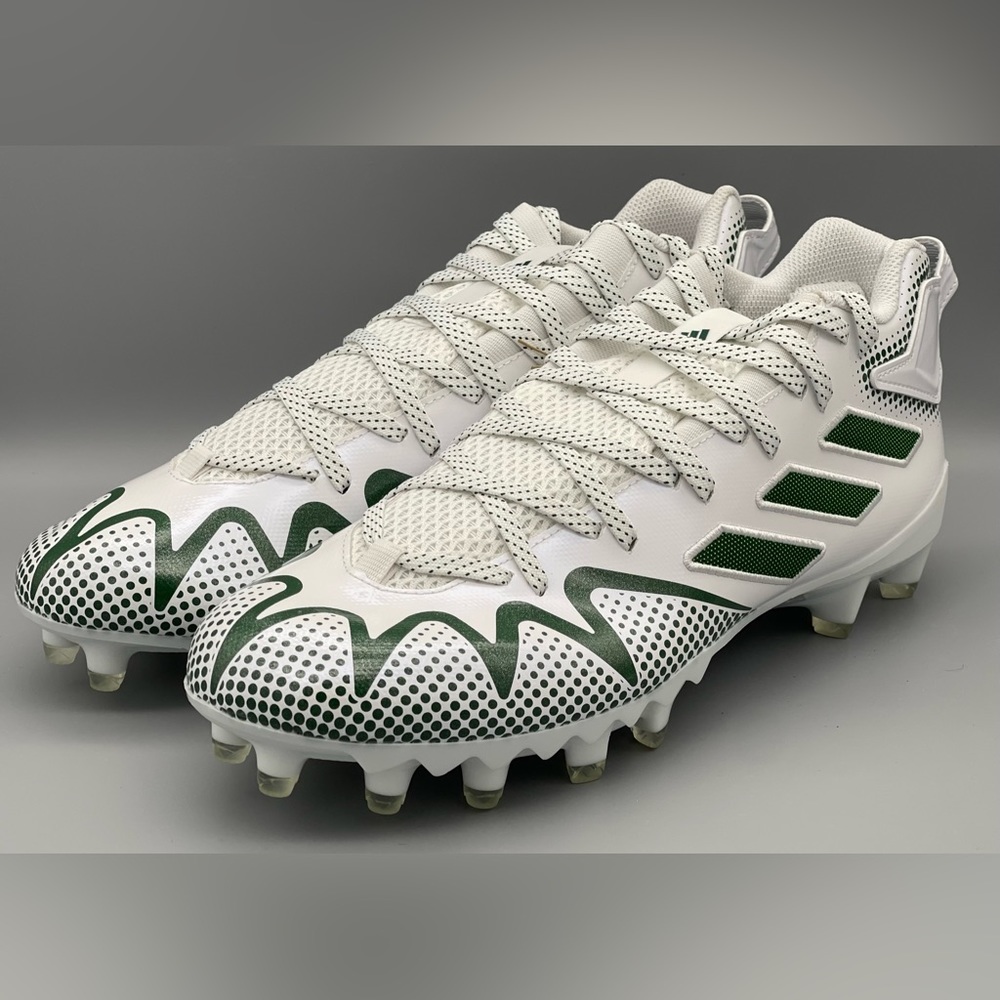 Adidas Freak 22 Team Football Cleats White Green GY0434 MSU Men’s Size 10.5 NEW